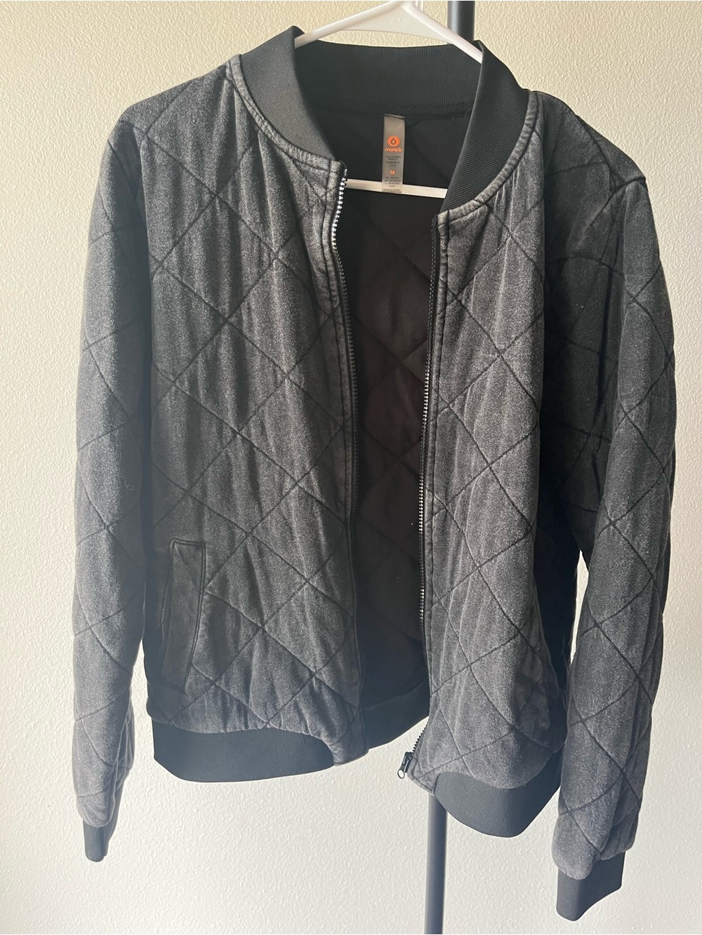 Quilted Bomber Jacket - Black